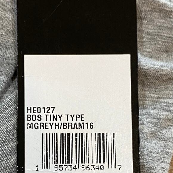 Adidas Badge of Sports Tiny Type Logo Tee T-Shirt Grey Heather Men's 2XL NWT - Picture 9 of 10